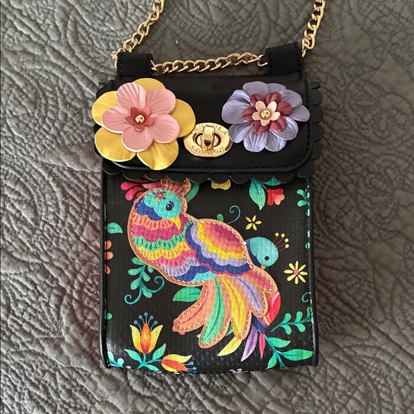 Vendula of London Elegant Black Floral Crossbody Bag - Picture 3 of 14